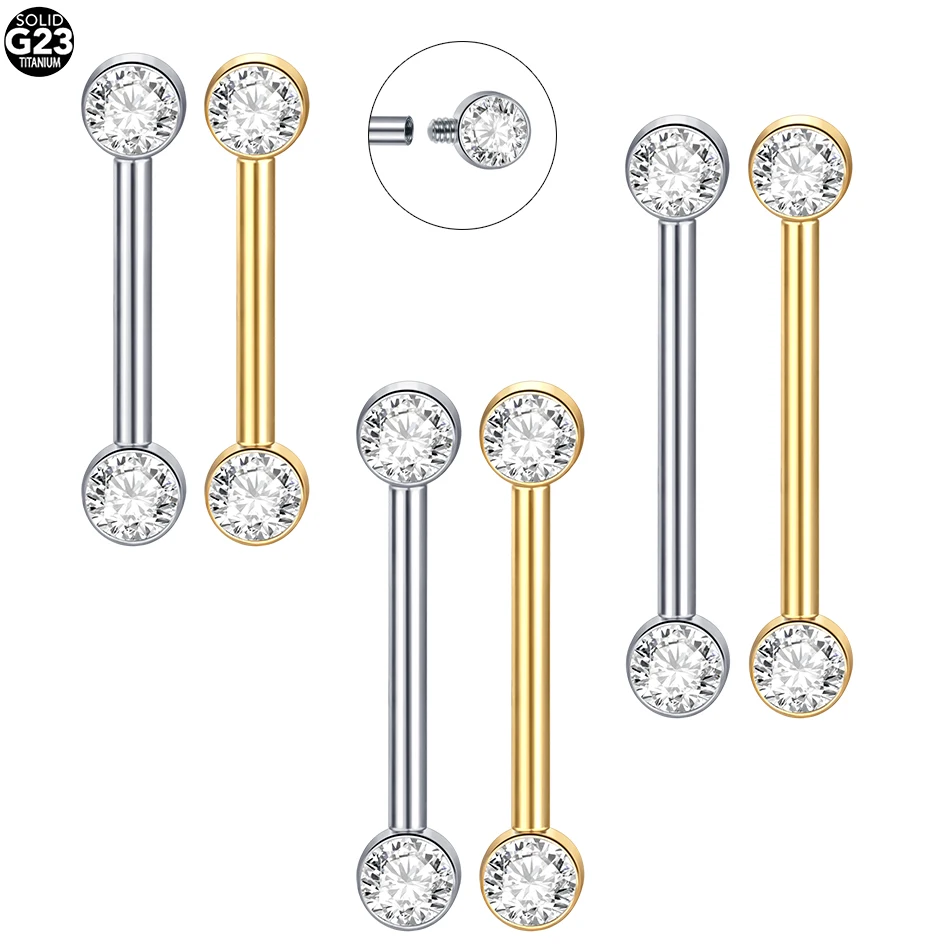 Body Jewelry Implant Grade - Implant Grade Titanium Nipple Barbell para