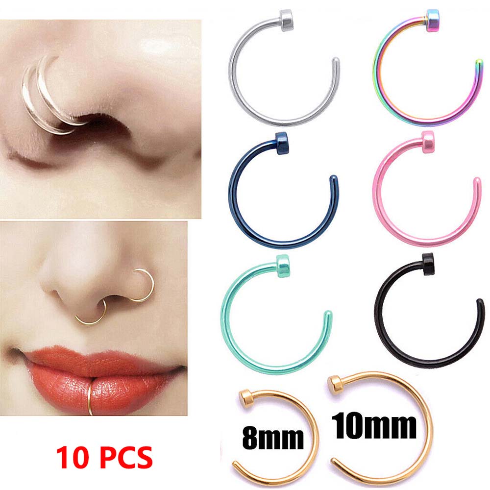 Body Jewelry On Sale - 10 pçs simples anel de orelha
