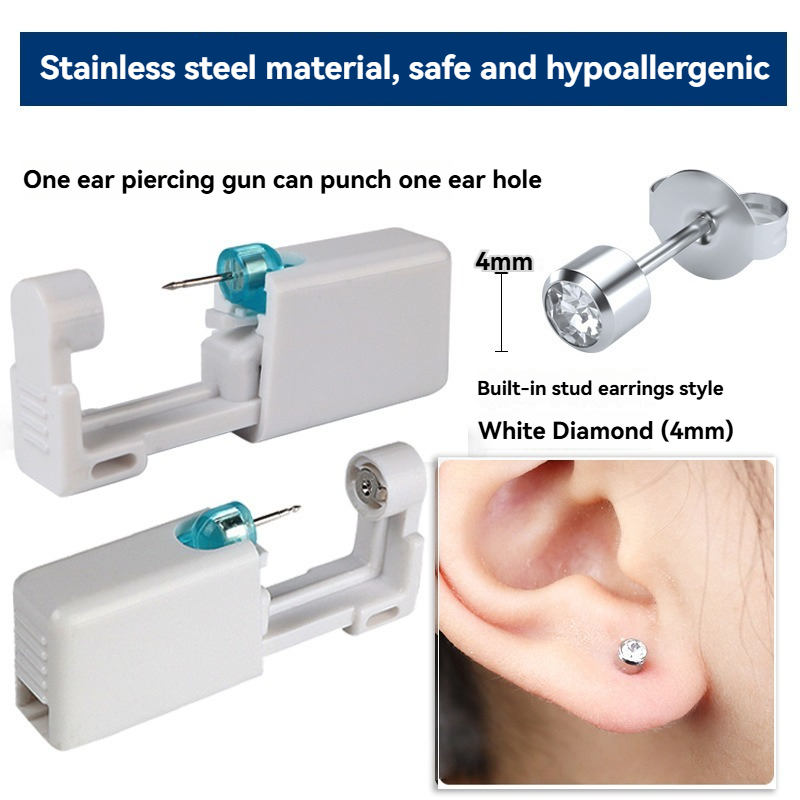 Body Jewelry Cartilage Earrings - Kit de Pistola de Piercing Descartável