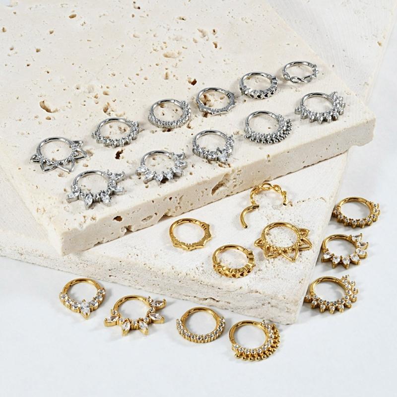 Body Jewelry Cartilage Earrings - 31BB Nariz Orelha Cartilagem Anel Elegante