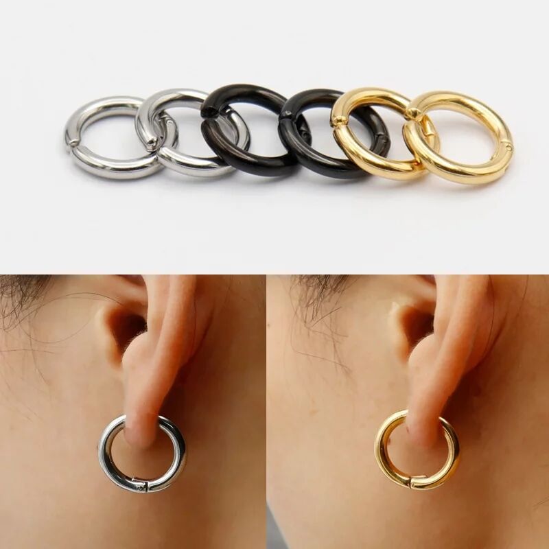 Body Jewelry Cartilage Earrings - 2/6 peças brincos de argola falsos