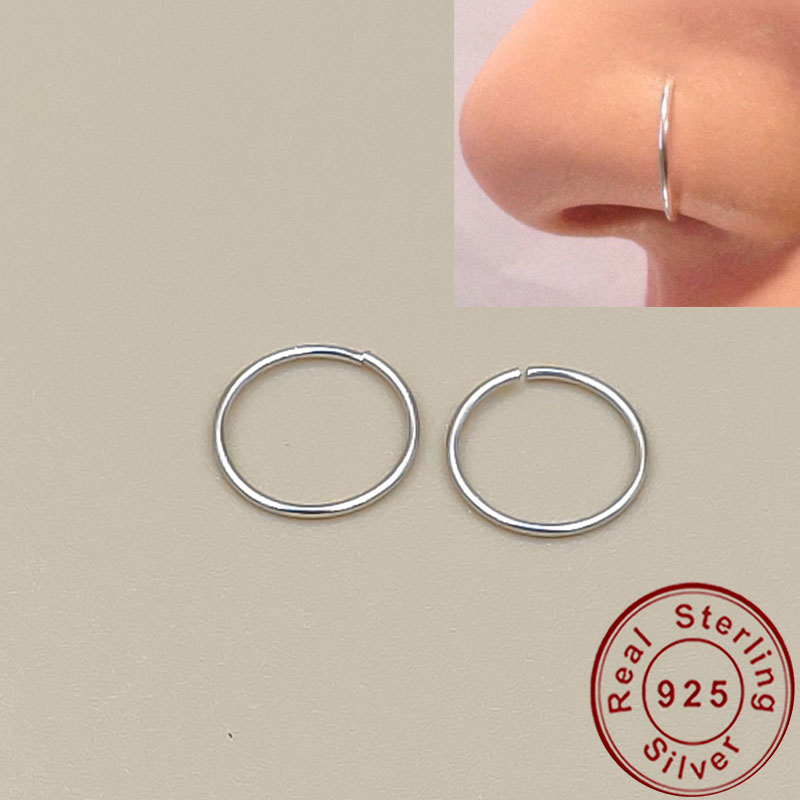 Body Jewelry Cartilage Earrings - 925 anel de prata anel de