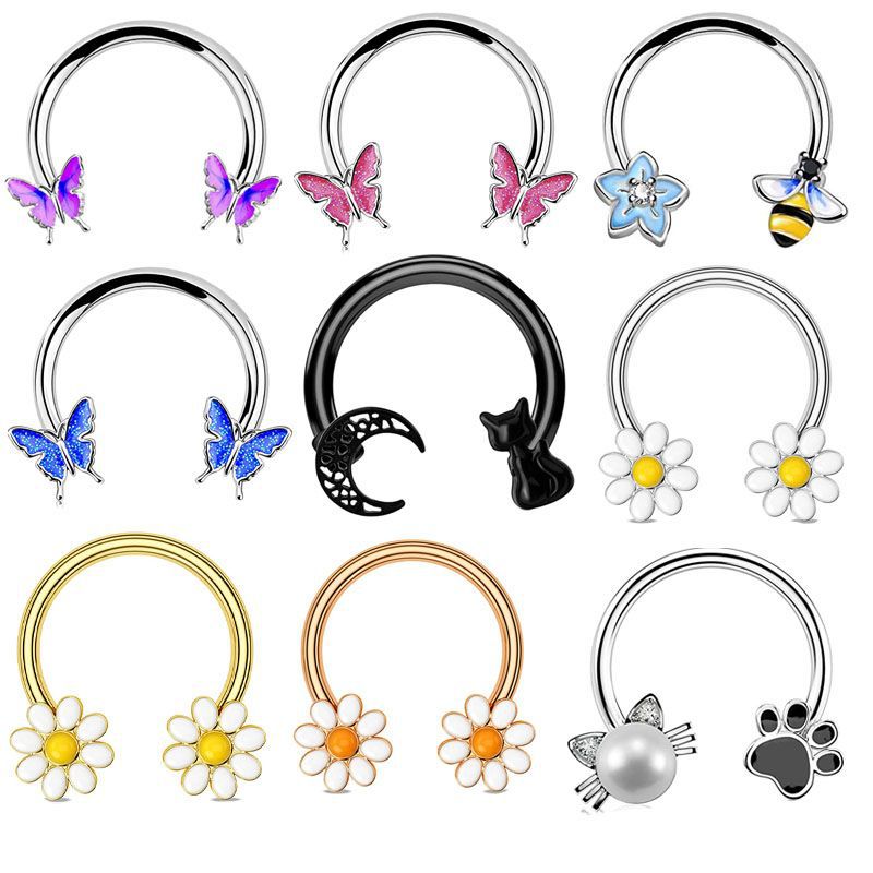 Body Jewelry Cartilage Earrings - Argola de Septo 16G, Joia para