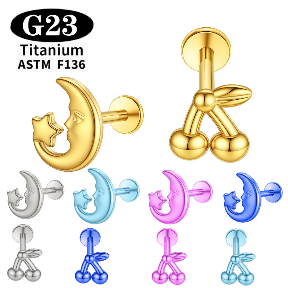 Body Jewelry Implant Grade - Piercing de titânio anodizado ASTM F136