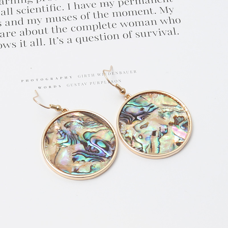 Body Jewelry Brands - Grande redondo abalone concha papel curvo