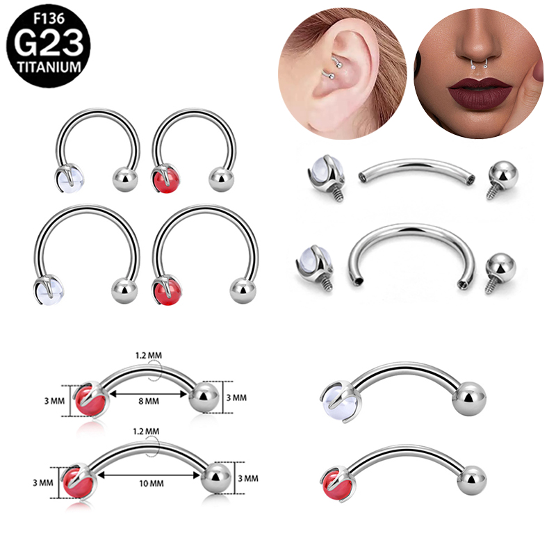 Body Jewelry Implant Grade - Anel de Nariz Circular de Titânio