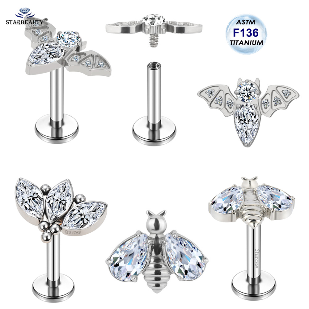 Body Jewelry Implant Grade - Brincos de cartilagem de titânio grau