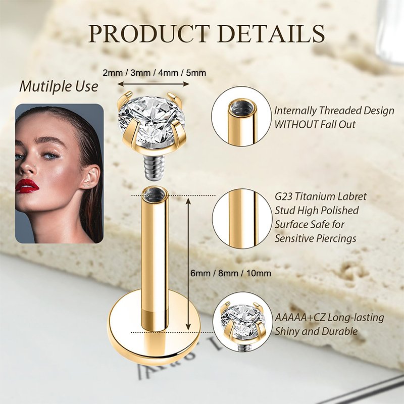 Brinco de Titânio 16G com Rosc - Body Jewelry Cartilage Earrings avaliação e preço