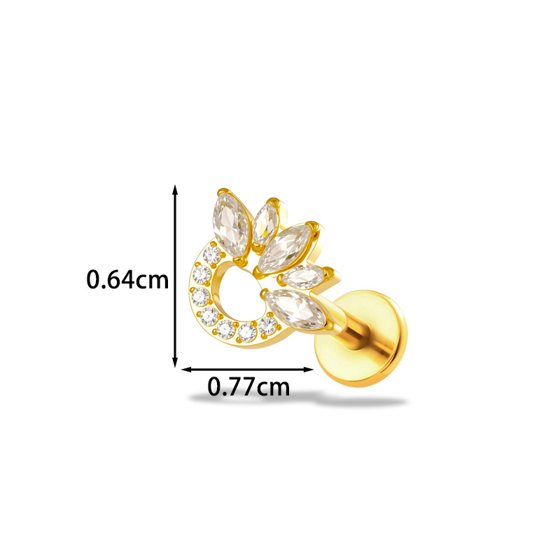 1 Peça Piercing Labret de Titâ - Body Jewelry Implant Grade avaliação e preço