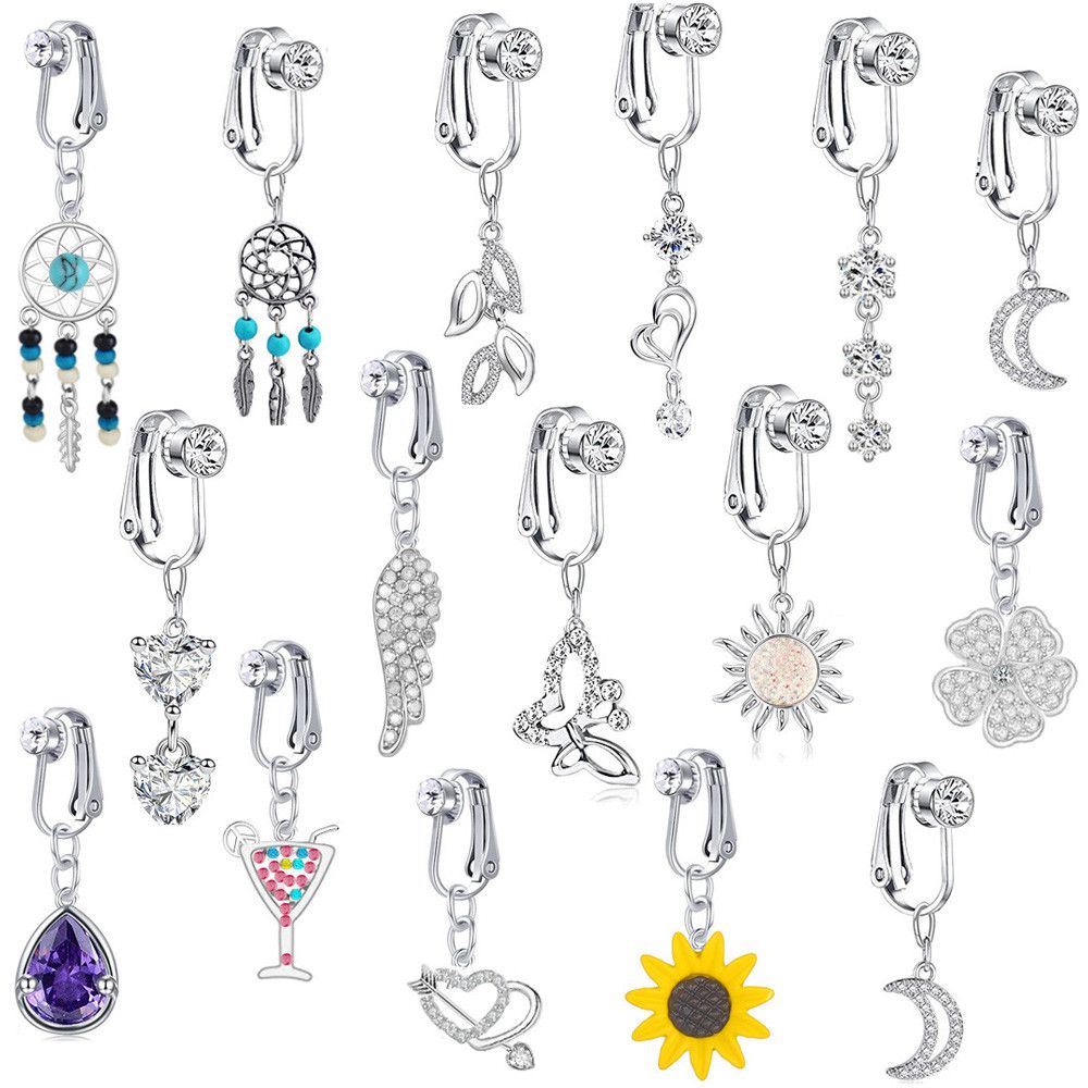Faux Butterfly Fake Belly Pier - Body Jewelry Cartilage Earrings avaliação e preço