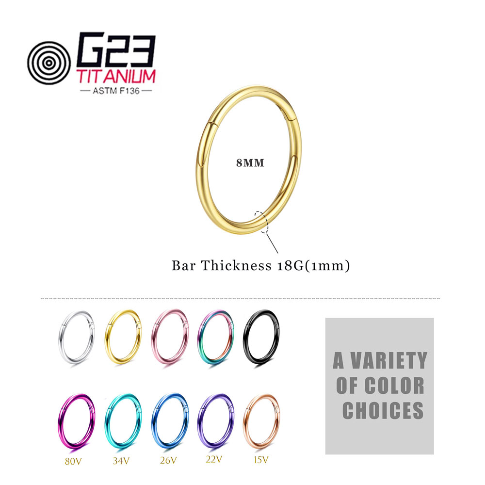 Atacado g23 titânio nariz pier - Body Jewelry Implant Grade avaliação e preço