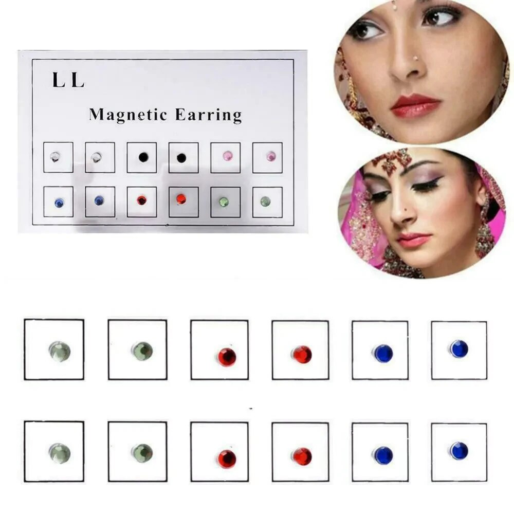 12 pçs/cartão falso tricheiro  - Body Jewelry Cartilage Earrings avaliação e preço