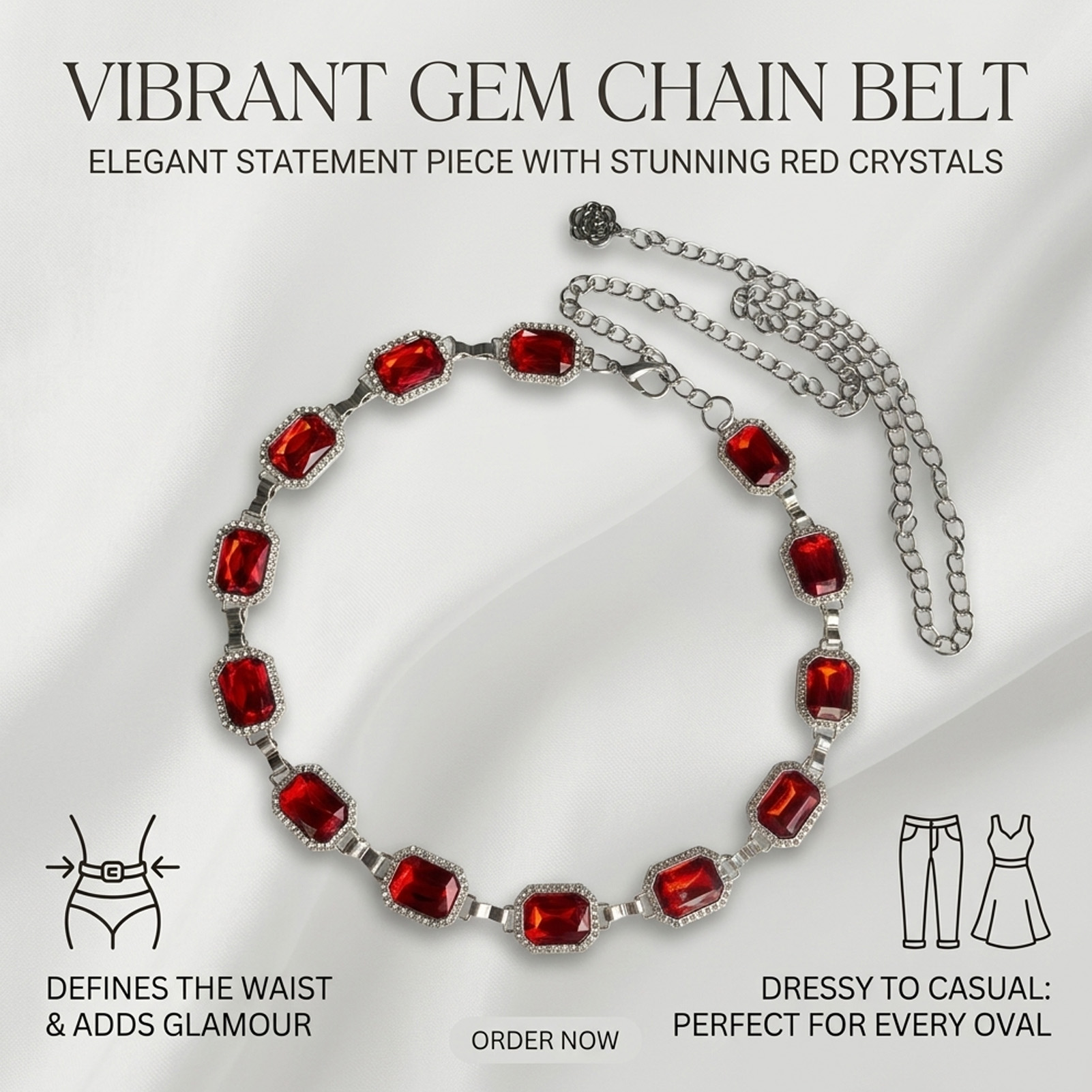 Cinto de cintura com strass de - Qualiti Body Jewelry avaliação e preço