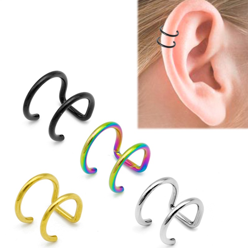 2 Peças de Brincos de Pressão  - Body Jewelry Cartilage Earrings avaliação e preço