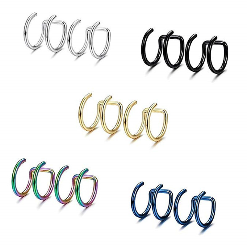 2 Peças de Brincos de Pressão  - Body Jewelry Cartilage Earrings avaliação e preço