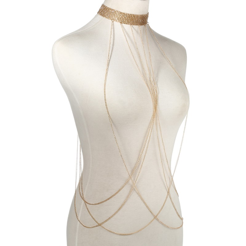 Corrente de corpo cor dourada  - Body Jewelry Gold avaliação e preço
