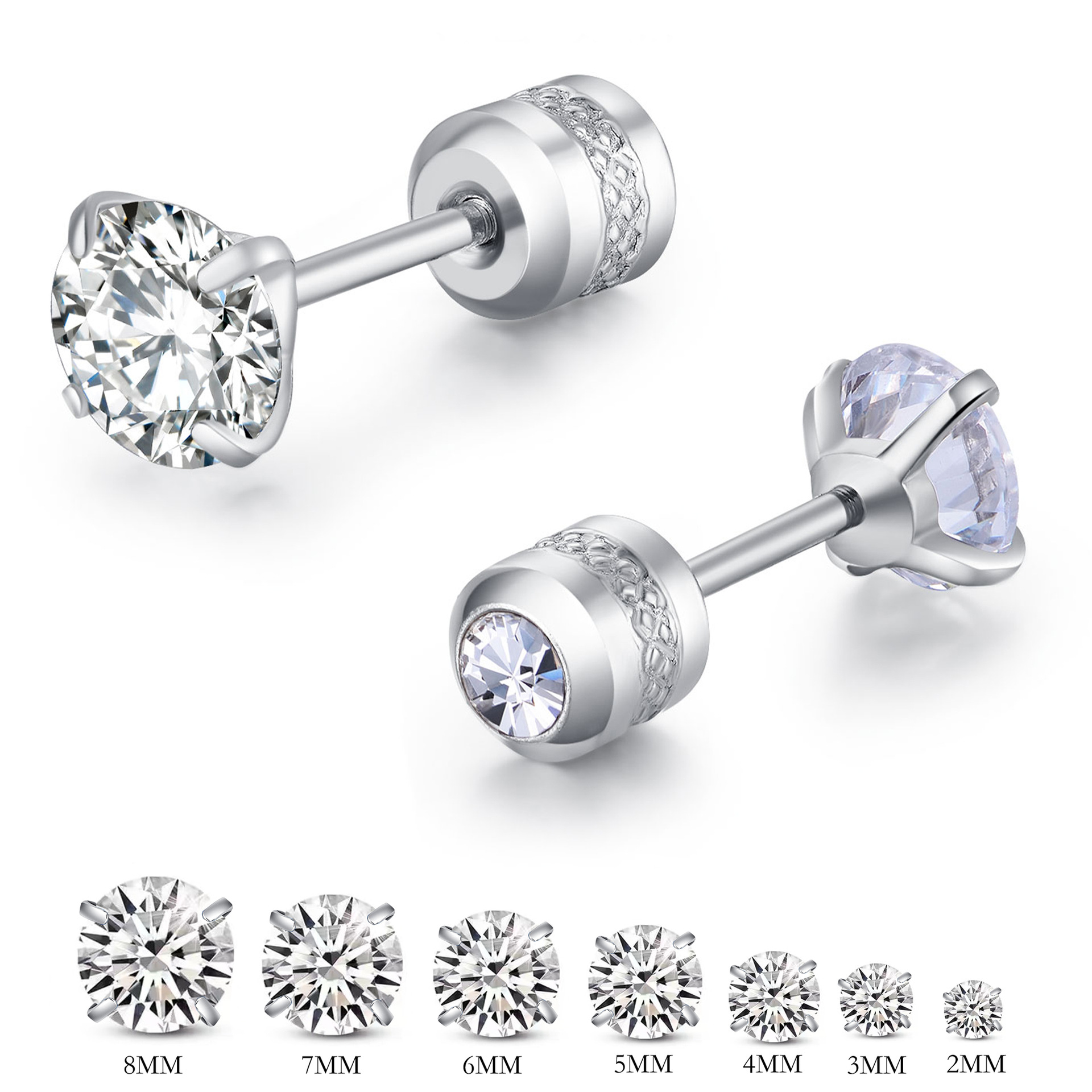 2 peças de aço inoxidável mini - Body Jewelry Cartilage Earrings avaliação e preço