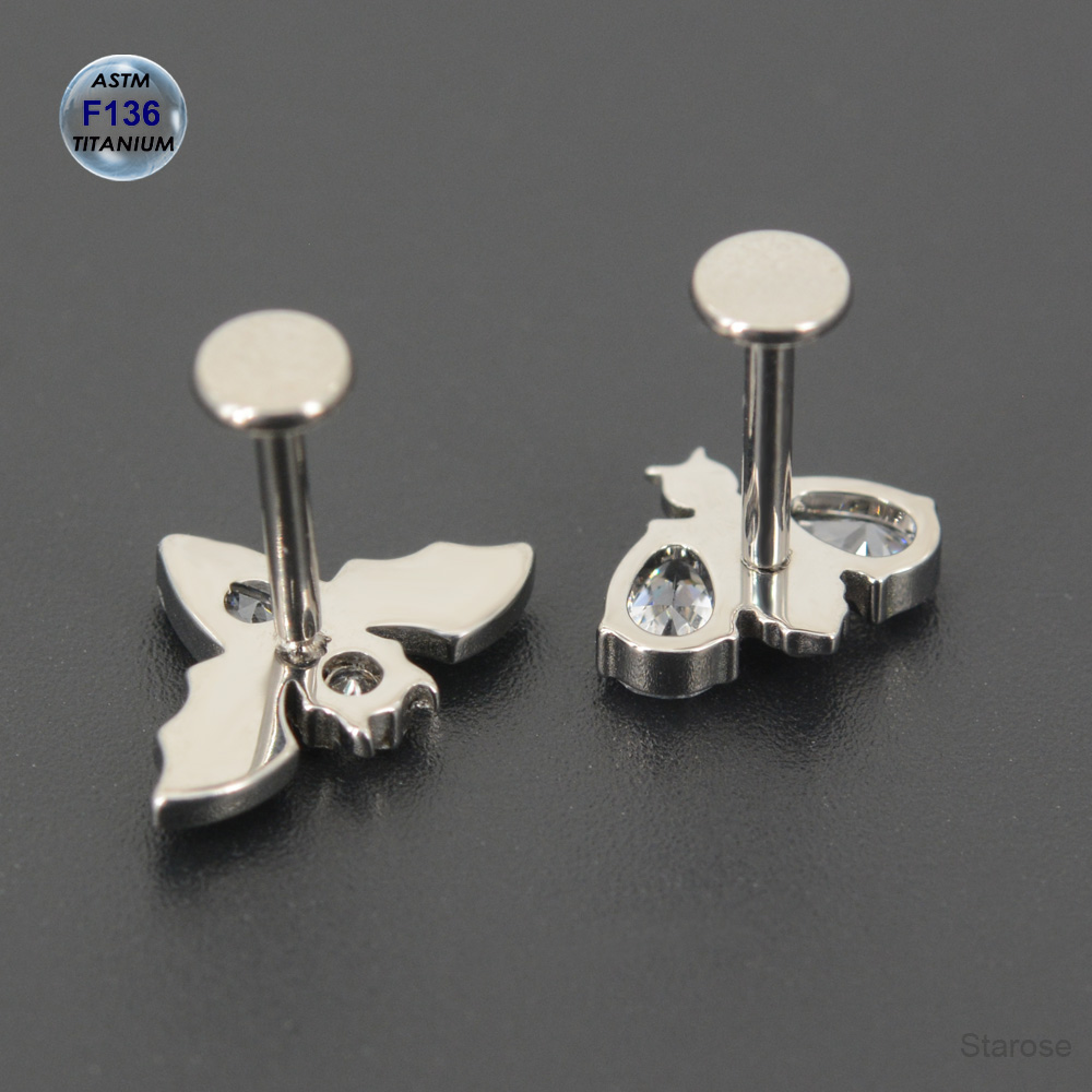 Brincos de cartilagem de titân - Body Jewelry Implant Grade avaliação e preço