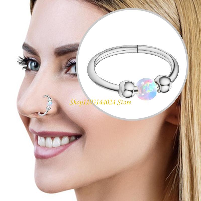 N5ke anéis nariz opala com miç - Body Jewelry Cartilage Earrings avaliação e preço